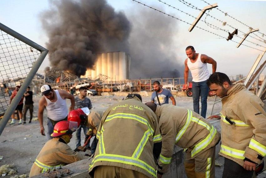 الصليب الأحمر اللبناني: 4000 جريح و100 قتيل في انفجار مرفأ بيروت