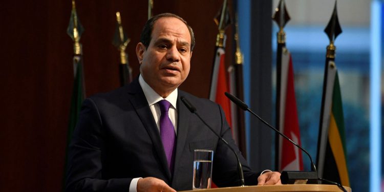 الرئيس المصري يرحب بإعلان وقف إطلاق النار في ليبيا