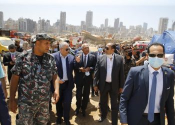 أمين العرب يختتم زيارته التضامنية لبيروت المنكوبة