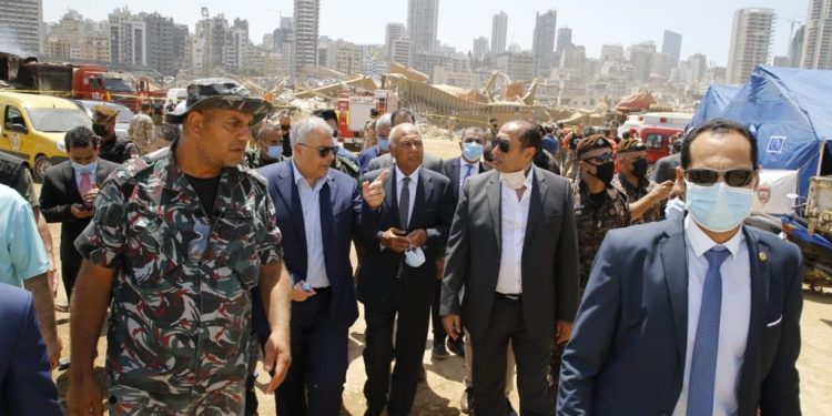 أمين العرب يختتم زيارته التضامنية لبيروت المنكوبة