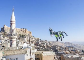 “الحمير” يطيرون في سماء مدينة ماردين شرق تركيا