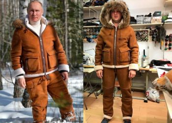 بوتين يرتدي معطفًا تركيًّا