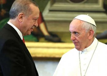 برقية من البابا فرنسيس إلى الرئيس أردوغان