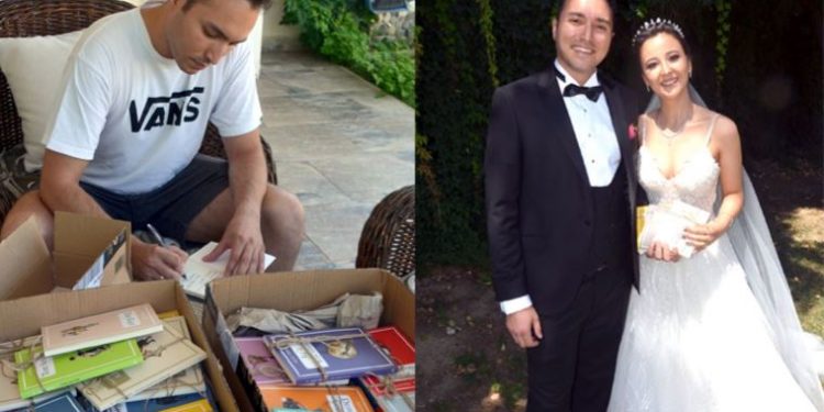 عروسان في تركيا يستبدلان حلوى الزفاف بـ”الكتب”