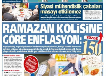 مانشيت صحيفة تركية: “صندوق رمضان” يعكس مستوى التضخم الحقيقي