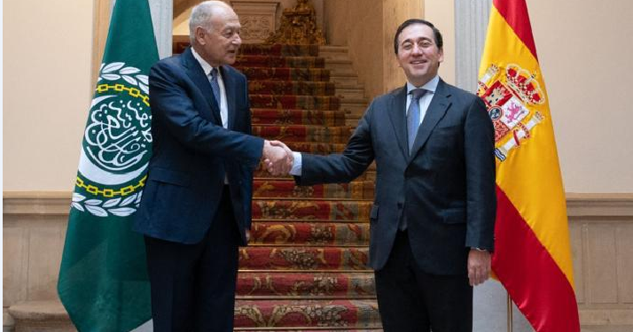أبو الغيط يلتقي ملك إسبانيا