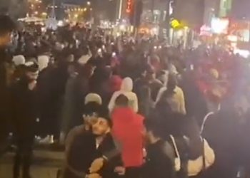 المغاربة يحتفلون في إسطنبول بانتصارهم على بلجيكا