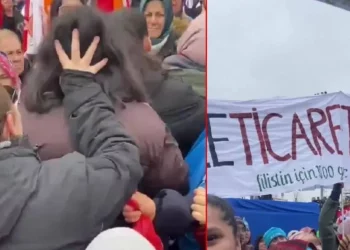 اعتقال المطالبين بقطع التجارة مع إسرائيل خلال مؤتمر أردوغان