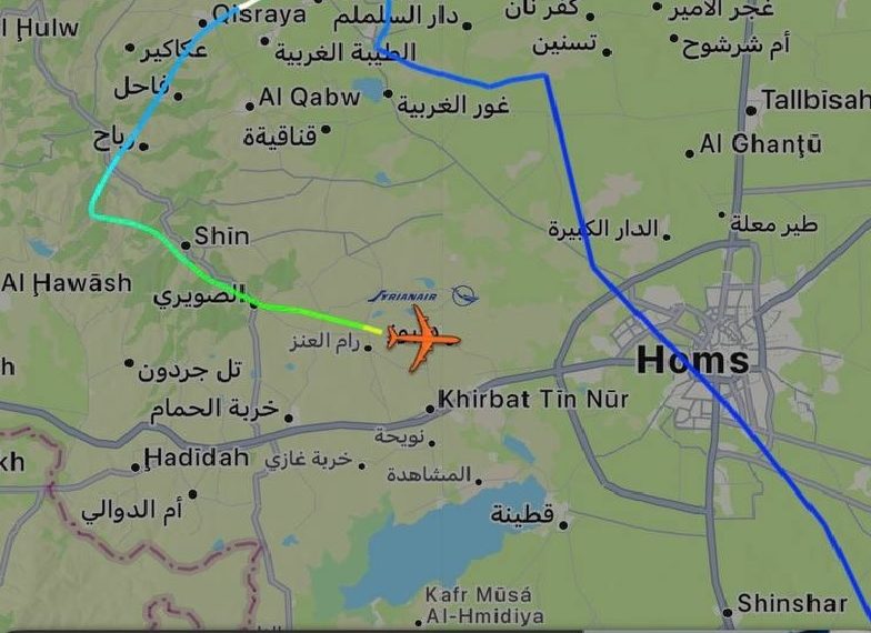 هل سقطت طائرة بشار الأسد؟