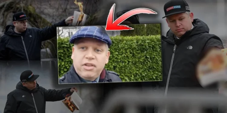 الدنماركي بالودان يحرق القرآن أمام السفارة التركية