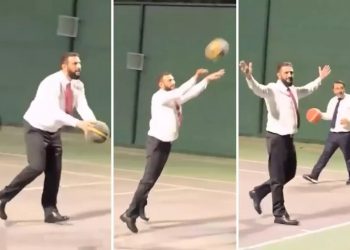 الشرع يلعب كرة السلة مع وزير خارجيته