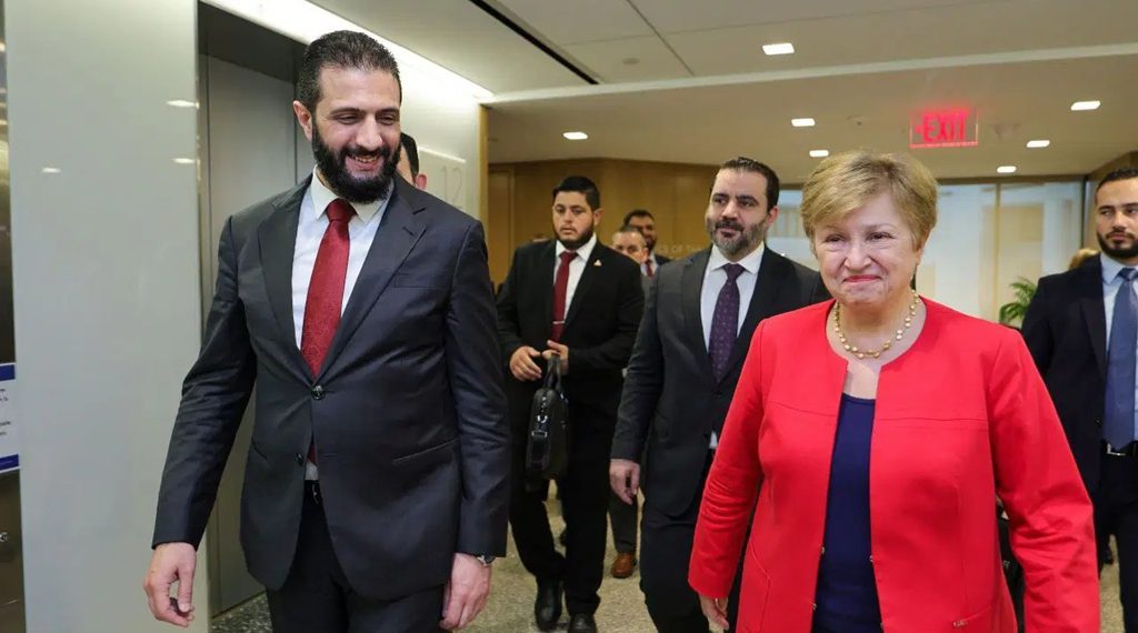 الشرع يلتقي رئيسة صندوق النقد الدولي