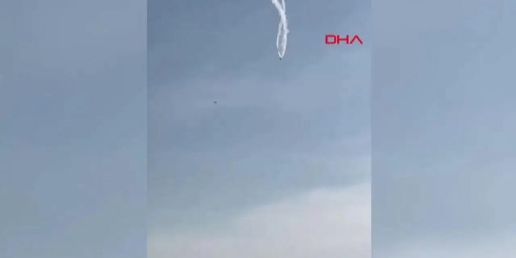 سقوط طائرة شحن عسكرية تركية في جورجيا