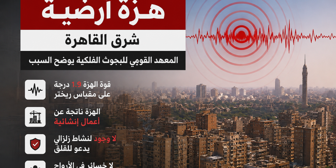 هزة أرضية شرق القاهرة.. «البحوث الفلكية» تكشف سبب شعور السكان بها